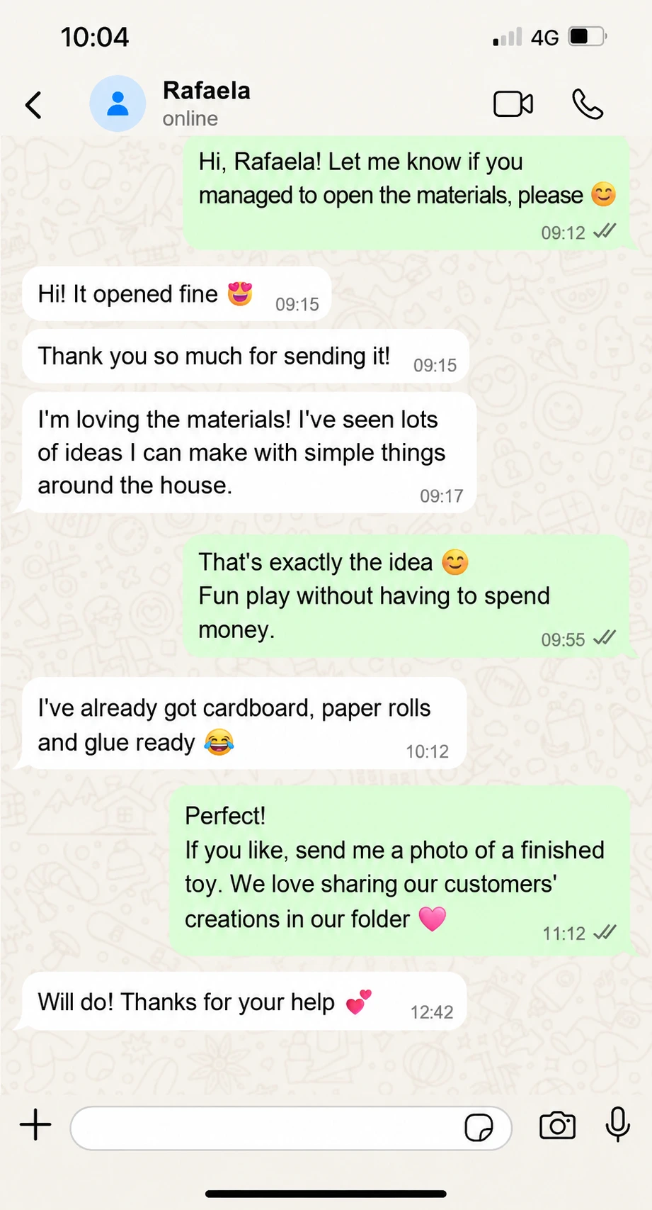 Translated reference customer feedback